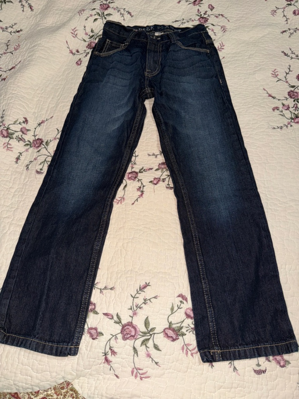 Free Planet Boys size 14 blue denim Jeans designer pocket